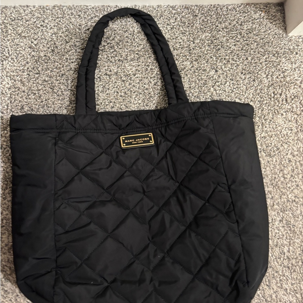 Marc Jacobs Black Quilted Nylon Tote